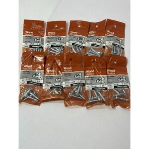 Lot Of 10 Packs (5 Screws) Hillman #12 X 1-1/4 In Flat Phillips Wood 490029